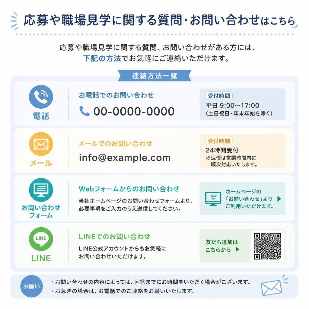 気軽にお問い合わせを！