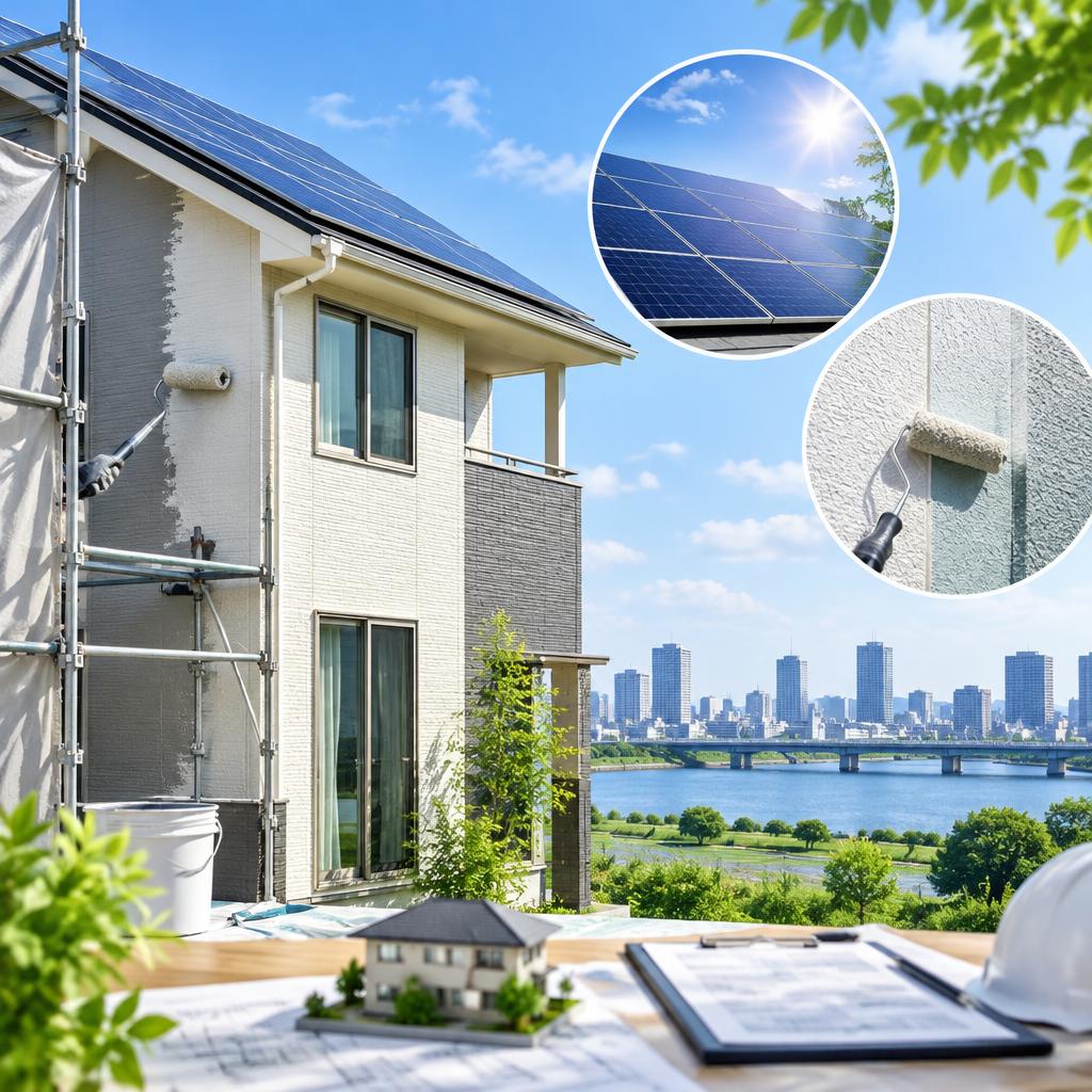 淀川区の外壁塗装を、住まいの未来を考えるきっかけに。太陽光発電の視点も交えて、納得できる相談先選びをサポートします。